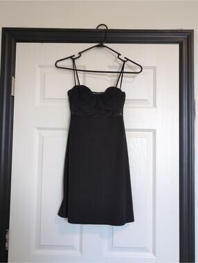 Small NWOT Zara black mini dress lingerie